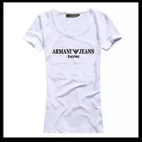 armani discount short sleeve t-shirt mujer italy est1981 white